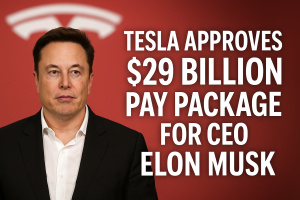Tesla Approves $29 Billion Pay Package for CEO Elon Musk